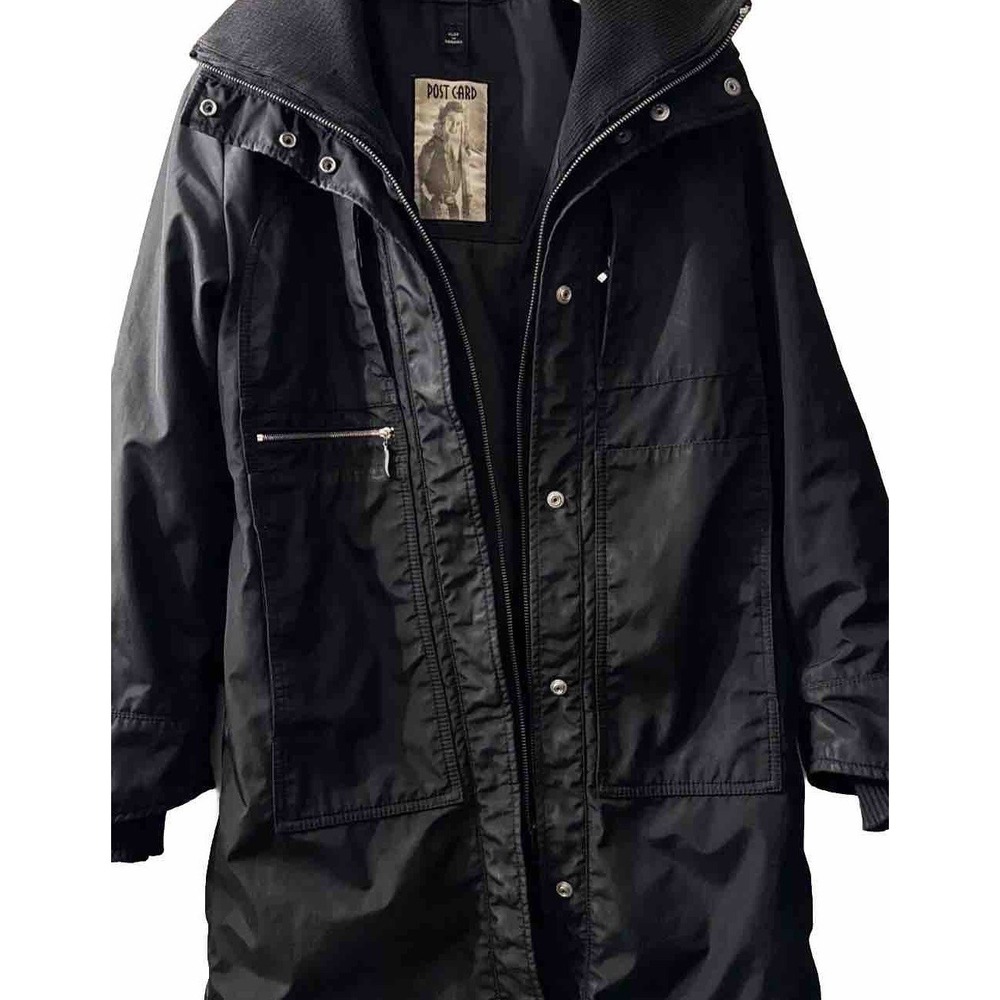 POST CARD City Coat Gorpcore Hidden Hood Water Resistant Goth Women's Sz 0